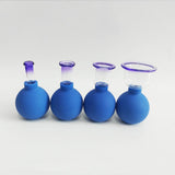 1 Boxed of 4pcs Vacuum Cupping Cups Portable Back Body Massager Suction Vacuum Can for Men (Blue)