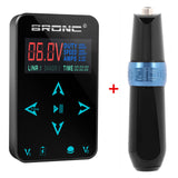 Origin HUMMINGBIRD BRONC V7 V10 Rotary Tattoo Machine Pen With LED Digital Power Supply