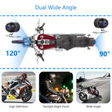 SE20 Motorcycle Camera Recorder Moto DVR With Parking Mode TPMS Dual 1080P Full Body Waterproof Motorbike Dash Cam