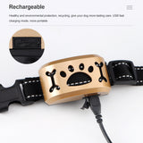 Dog Anti Barking Device Automatic USB Dogs Training Collar Dog Stop Barking Vibration Rechargeable Bark Collar with Electricity