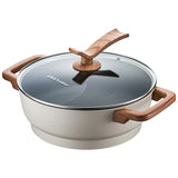 220V 5L Electric Hot Pot 1500W Household 2 Flavor Hotpot Non-Stick Portable Cooking Machine Easy To Clean 5 Gear Adjustment