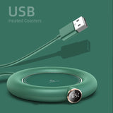 Cup Heating Pad USB DC 5V Constant Temperature Warm Coaster 3 Gear Digital Display Adjustment Timing Heater for Coffee Milk Tea