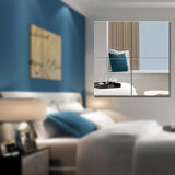 4Pcs 30X30 Dressing Mirror Pasted on Wall Spliced Household for Student Dormitory Living Room Bedroom Full-Body Mirrors