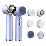 6 in 1 Ultrasonic Electric Facial Cleaning Brush Face Massager Exfoliating Face Skin Care Makeup Remover Brush Tools Waterproof