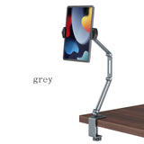 360 Degree Long Arm Tablet Stand Three Shaft Design Multi Angle Adjustable Tablet Support Desktop Aluminum Phone Clip Holder