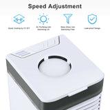 Personal Air Cooler Portable USB 3 Speed Air Conditioner Fan Desktop Mini Air Cooling Fan Humidifier for Home Office