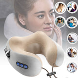 Electric Neck Massage Pillow Memory Foam 3D All-round Support With Heat Deeper Pressing Effectively Soothe Achy Muscles