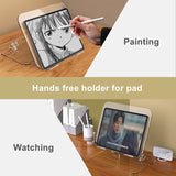 Acrylic iPad Stand Height Adjustable Transparent Tablet Holder Tablets Painting Base Desktop Hands Free iPad Pro/Air/Mini Stand