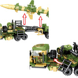 WW2 Military Series World War II Army Anti-Aircraft Missile Vehicle MOC Building Blocks Bricks Toys Gifts