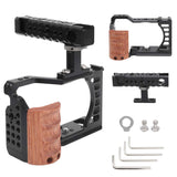 Aluminum Alloy Camera Video Shooting Protective Cage Kit with Handle Grip for Sony A7C