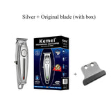 Kemei 1949 Professional Hair Clipper All Metal Men Electric Cordless Hair Trimmer 0mm Baldheaded T Blade Finish Haircut Machine