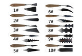 10 different special-shaped oil painting knife set paint knife texture knife serrated palette knife oil paint spatula art tool