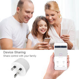 Smart Wi-Fi Plug Wireless Wifi Socket APP Remote Control Voice Control Schedule Function Smart In-wall Socket Outlet 10A White