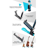 Universal Folding Professional Electric Guitar Bass Stand Adjustable Telescopic Stand for Acoustic Guitar Bass Ukulele