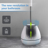 Rubber Head Frame Cleaning Brush For Bathroom Wall-mounted Household Floor Cleaning Bathroom Accessories Toilet Brush Holder
