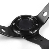 Aluminum 14inch 350mm PU Leather Car Racing Sport Steering Wheel