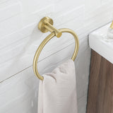 Brushed Gold Stainless Steel Toilet Paper Holder Wall Hook Towel Holder Towel Ring Kitchen Organizer Bathroom WC Accessories