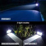 4 Pack 3 In 1 Solar USB Rechargeable COB LED Camping Lantern,Waterproof Emergency Flashlight LED Handheld Light