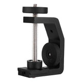 Camera Desktop Clamp Universal Aluminum C-Type 1/4 Inch Desktop Mount Clip Clamps Stand For Camera Tripod Ball Head