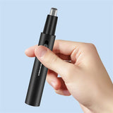 Electric Nose Hair Trimmer 2-in-1 Full Metal Aluminum Tube USB Rechargeable Painless Portable Face Hair Removal Eyebrow Trimmer