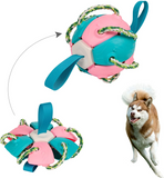 LVTUBANLV Dog Chew Balls Exercise Toy Outdoor Dog Tug of War Toys Rebound Flying Disc Ball Reward Toy Dog for Puppies Large Dog
