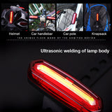 Three Colors Mountain Bike USB Charging Waterproof Safety Taillight Outdoor Night Riding Day Wolf Star Warning Light