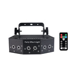 SUNART Mini 6 Eyes RGB Laser Projector Stage Lighting Effect For DJ Disco Party Christmas Holiday DMX Sound Auto Modes  Lamp