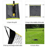 New 2/4 Person Group Set Simple Net Frame Home Entertainment Racket Set Mesh Belt Bracket Portable Bag Portable Badminton Net