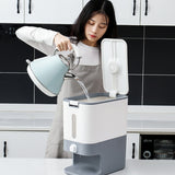 Automatic Rice Dispenser Large Grain Container Storage With Lid Measuring Cylinder Moisture Proof Cereal Dispenser