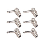 10Pcs 90Degree Right Angle 6.35 mm Mono 2 Pole Jack Plug 6.35mm Guitar Phono Pancake 1/4 Inch Connector