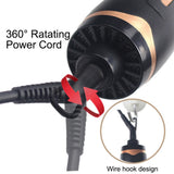 Mini Hot Air Comb Hair Dryer Straight Hair Brush Multi-Function Gold 3 in 1 Straightening Brush Professional Hair Styling Tools
