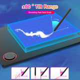 BOSTO T608 Art Graphics Drawing Tablet Digital Tablet 8x6 Inch Battery-free Stylus 8192 Levels Pressure for Windows Mac Android