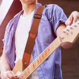 Guitar Strap Soft Cotton Guitar Straps with Pick Holders for Bass Electric and Acoustic Guitars Adjustable Set