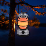 LED Solar Barn Lantern Lamp Portable Outdoor Camping Tent Light USB Rechargeable Classic Kerosene Lamp Home Emergency Hand Light