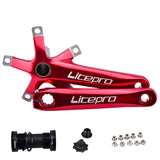 Litepro LP Aluminum Alloy Foldable Bike Crank 170 Mm  BCD 130mm  Folding Bike Crankset Tooth Plate Bike Crankset Mtb Parts