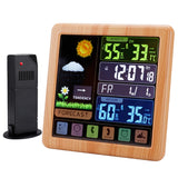 Digital LCD Weather Station Thermometer Hygrometer with Wireless Sensor, Weather Forecast, Time Display and Black Night Light
