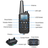 800m Dog Training collar Electric Shock vibration sound with LED Rechargeable Adjustable Levels For dogs Training dog supplies