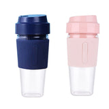 2 Set Blender Fruit Juicer Cup Mini Cordless Travel Mixer Smoothies Maker 300Ml Stirring For Milkshake, Blue &amp; Pink