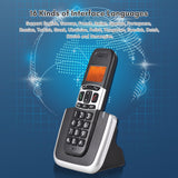 Bisofice Expandable Cordless Phone System with 3 Lines Display Support 5 Handsets Connection Call Block Hands-free Calls