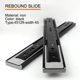 10-20'' Push Open Drawer Slides Mount Full Extension Drawer Runners  Ball Bearing Closet Tracks  Heavy Duty Furniture Hardware