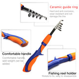 Kids Fishing Pole Set Full Kits With Telescopic Fishing Rod And Spinning Reel Baits Hooks Saltwater Freshwater Travel Pole Set