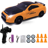 Carrinho Controle Remoto Toys for Boys 2.4G Drift RC Car 1:24 Scale 4WD Racing Car GTR 15km/h High Speed Model Gifts for Kids