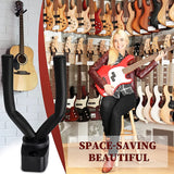 6 Pcs Acoustic Guitar Wall Mount Hanger Hook, Guitar Hanger Black Hanging Head Guitar Holder for Guitars, Bass, Ukulele