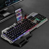 Steampunk Gaming Keyboard Imitation Mechanical Keyboard 104 Keys Breathing Lamp  hand rest  Wired Keyboard For Desktop Laptop