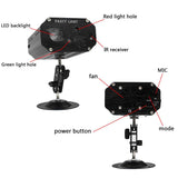 48 Patterns 3Lens DJ Disco Party Lights Sound Activated Stage Laser Light Led RGB Pattern Projector For Home Christmas Halloween