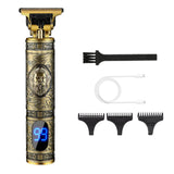 LCD Display Professional Hair Clipper Barber Haircut Sculpture Cutter Rechargeable Razor Trimmer Adjustable Cordles Edge for Men