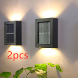2pcs/lot LED Solar Lights For Outdoor Smart Waterproof Wall Lamp Powered Sunlight For Garden Decoration Wireless Street Lights