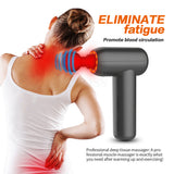 Electric Massager Muscle Massage Gun Muscle Stimulator Vibrating Back Neck Massager with 6 Heads Body Slimming Relief Pain Relax
