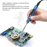 SEQURE Electric Soldering Iron with OLED Digital Intelligent Soldering Iron Kit with 45W PD Power Adapter and 4 Iron Heads EU