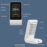 Air Quality Monitor CO2 Alarm Detector LCD 3 in 1 Indoor Outdoor Temperature Humidity CO2 Tester Carbon Dioxide Meter